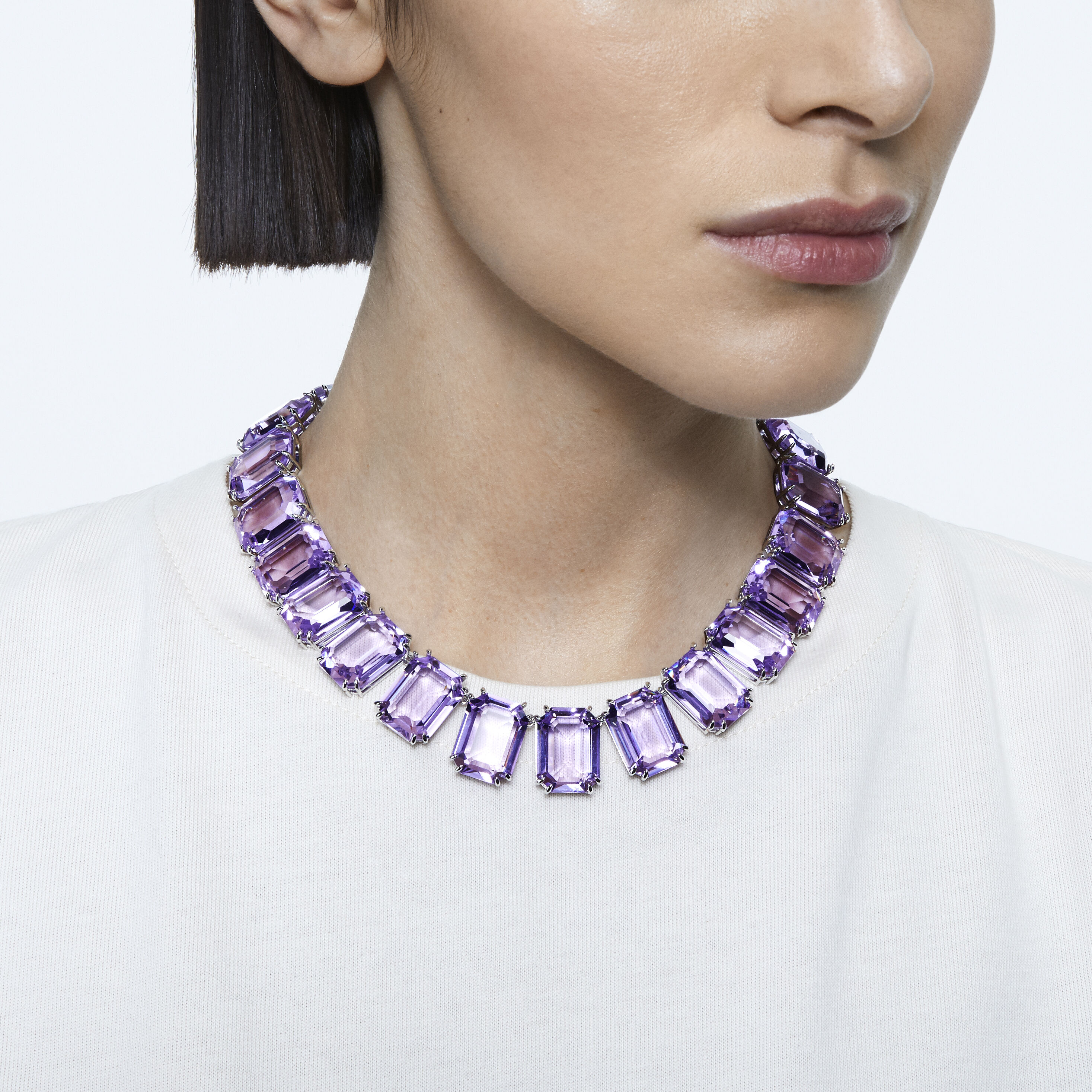 Buy Swarovski Millenia necklace Octagon cut crystals Purple